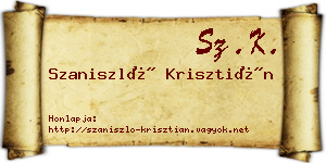 Szaniszló Krisztián névjegykártya